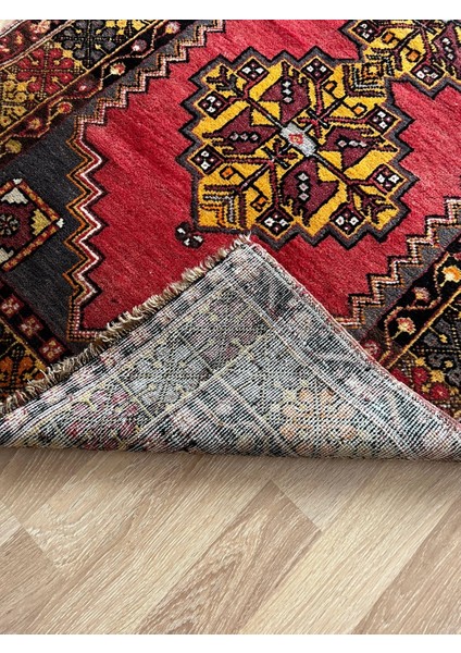 110X182 cm Çok Renkli Çiçek Desenli Yün Halı Rustik Stili El Dokuma Kilim