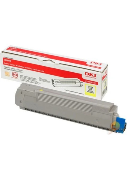 Okı 43487721 Sarı Yellow Orjinal Toner C8600 / C8800