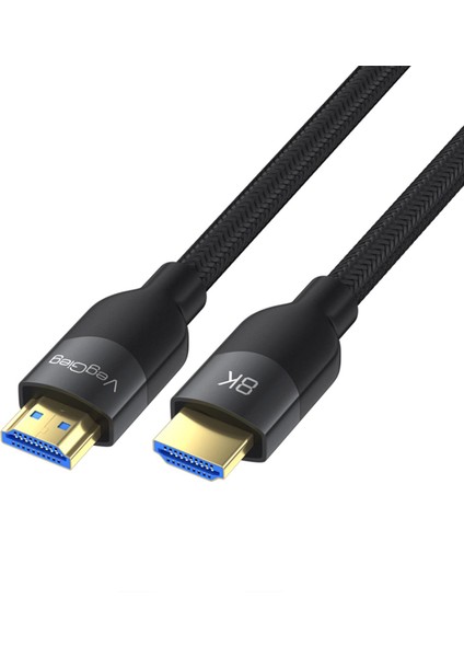 Veggieg Premium 4K 60Hz Hdcp Arc Hdr Örgülü HDMI 2.1 Kablo 20 Metre