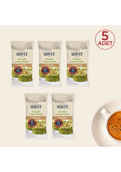 Kremalı Antep Fıstıklı Lokum 5'li Paket