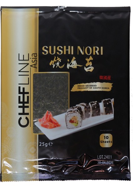 Sushi Nori (Gold) Yosun (10 Yaprak) 25 gr