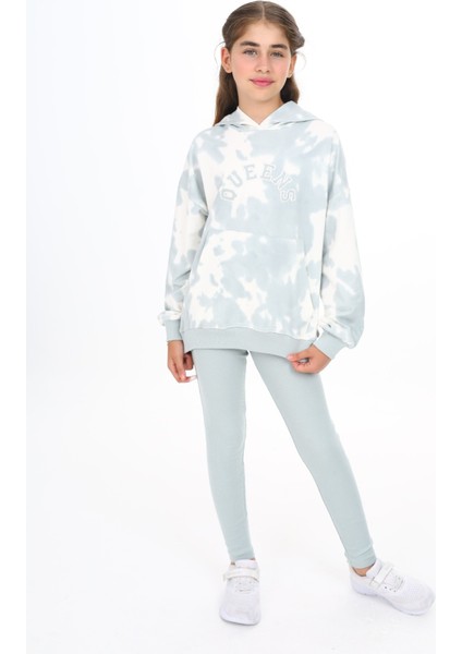 Kız Çocuk Batik Desenli Taytlı Takım