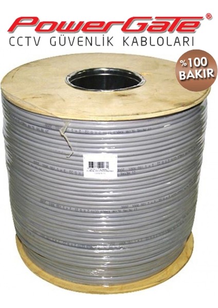 Pro 500MT, 2+1 (2x0,50+0,33) %100BAKIR, Cctv Güvenlik Kablosu