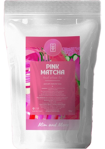 Pink Matcha - Pembe Superfood Matcha Tozu, 50 gr