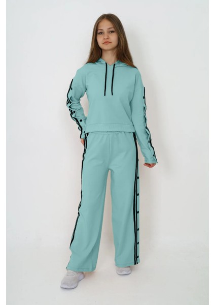 Kız Çocuk %100 Pamuk Kapüşonlu Uzun Kol Oversize Alt&üst Eşofman TAKIMI-AÜT-2024 modelleri