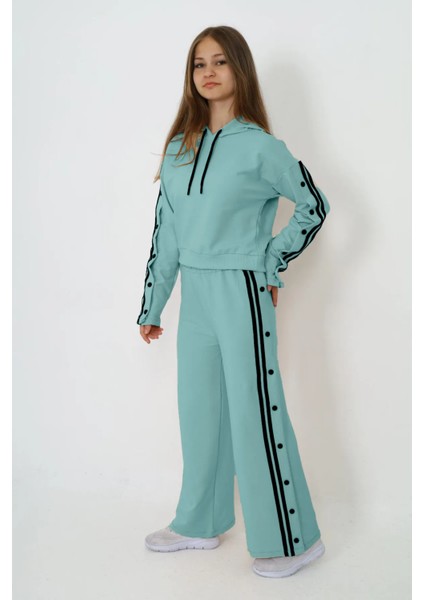 Kız Çocuk %100 Pamuk Kapüşonlu Uzun Kol Oversize Alt&üst Eşofman TAKIMI-AÜT-2024 indirimleri