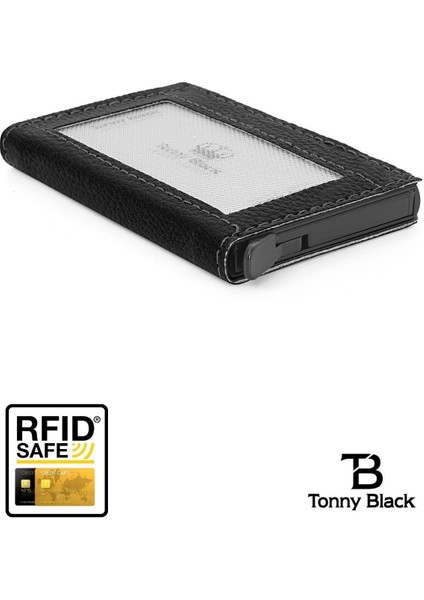 Tonny Black Hırsızlık Engelleyici Önleyici Rfid Korumalı Otomatik Mekanizmalı Kızaklı Kartlıklı