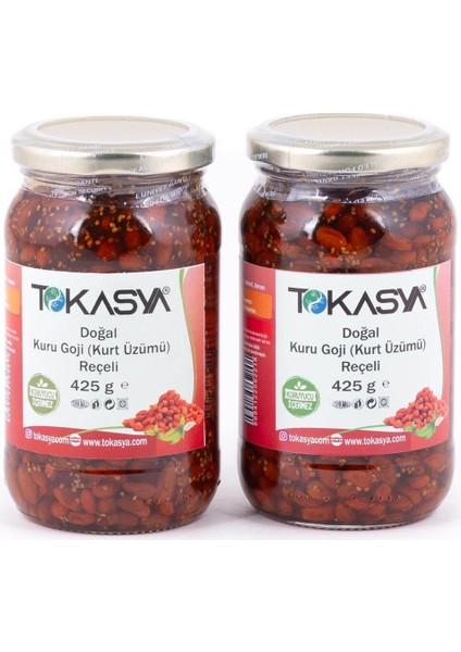 Kuru Goji Kurt Üzümü Reçeli 425 G 2'li Kavanoz