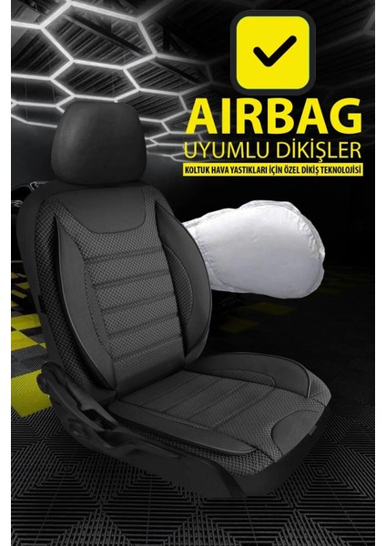 Fıat Sıena 1996-2011UYUMLU Oto Koltuk Kılıfı Bronz Serisi - Siyah fırsatları