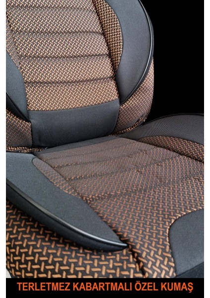 Opel Corsa 2000-2006UYUMLU Oto Koltuk Kılıfı Bronz Serisi - Kahve