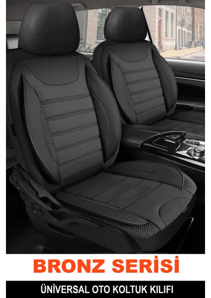 Nissan Prımera 03+ 2002-2007UYUMLU Oto Koltuk Kılıfı Bronz Serisi - Siyah