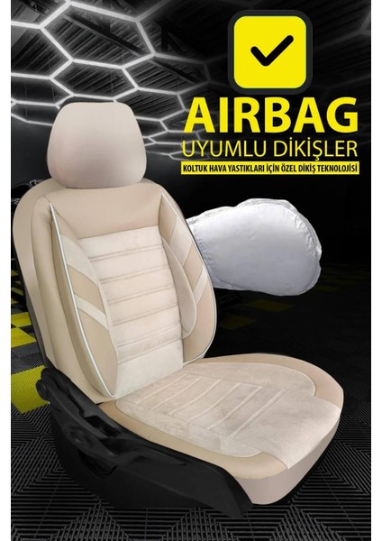 Ford Mondeo 2006-2014UYUMLU Oto Koltuk Kılıfı Confort Serisi - Ekstra Bej fırsatları