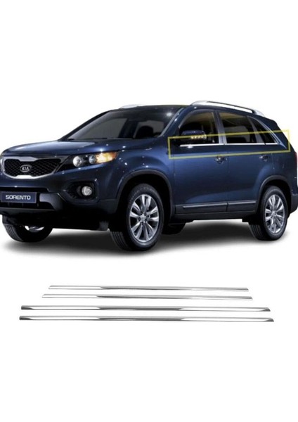 Kia Sorento Krom Cam Çıtası 4 Prç 2002-2009 Arası P.çelik