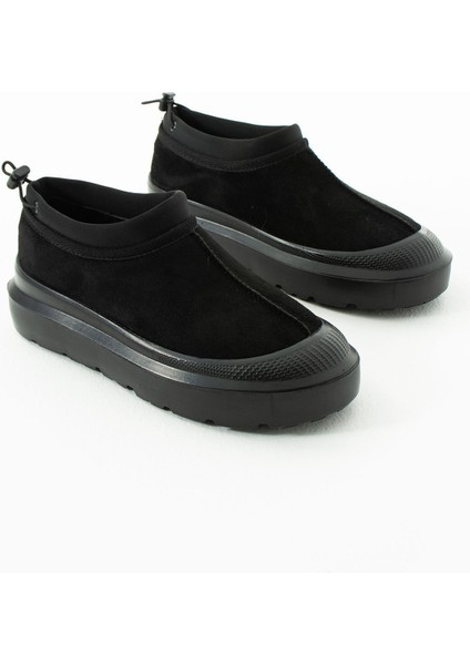 Paula Mini Siyah Süet Yarım Bot Içi Tüylü Düz Taban Kadın Ayakkabı indirimleri