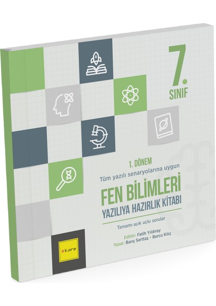 Kare Yayınları 7. Sınıf 1. Dönem Fen Bilimleri Yazılıya Hazırlık Kitabı