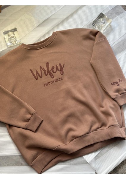 Kadın 0 Yaka Oversize Salaş Bol Kesim Polar Sweatshirt