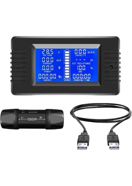 PZEM-015 8-120V 100A Voltmetre Ampermetre - Batarya Kapasite Yöneticisi