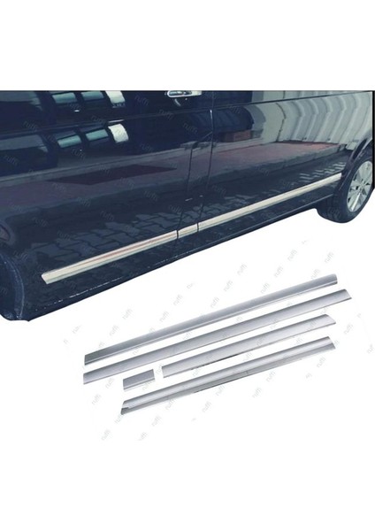 Vw T6 Transporter Uyumlu Krom Yan Kapı Çıtası 5 Parça 2015 ve Üzeri Paslanmaz Çelik Kısa Şase