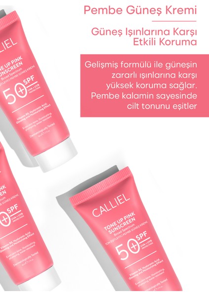 Ton Eşitleyici , Aydınlatıcı Spf 50+ Renkli Güneş Kremi Glutatyon, Hyaluronik Asit Etkili 50 ml