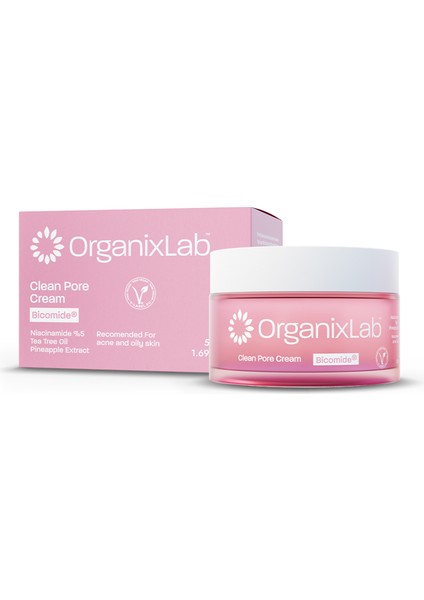 Organixlab Clean Pore Gözenek Arındırıcı Krem I Gözenek Sıkılaştırıcı I Karma Ve Yağlı Ciltler 50 ml