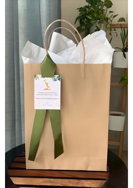 Burgu Saplı Kraft Kağıt Çanta 25 x 31 x 12 cm 300 adet fırsatları