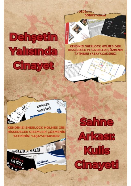 Dedektif Oyunu, Dehşetin Yalısında Cinayet, Sahne Arkası: Kulis Cinayeti Avantajlı Paket modelleri