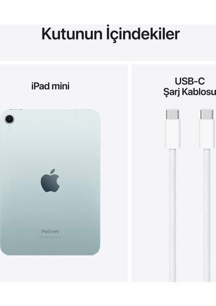 iPad Mini 256GB 8.3" Wi-Fi Tablet Mavi MXNC3TU/A