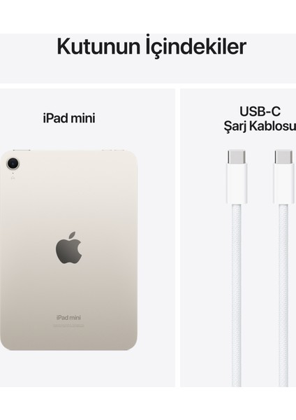 iPad Mini 128GB 8.3" Wi-Fi Tablet Yıldız Işığı MXN83TU/A