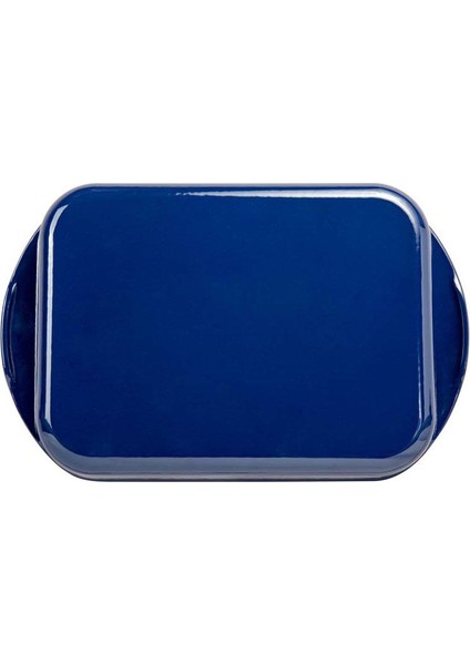 Parlak Koyu Mavi Dikdörtgen Düz Tepsi 23X31 cm fırsatları