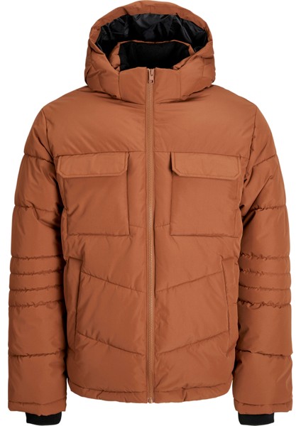 Erkek Kapüsonlu Fermuarli Puffer Mont - Build