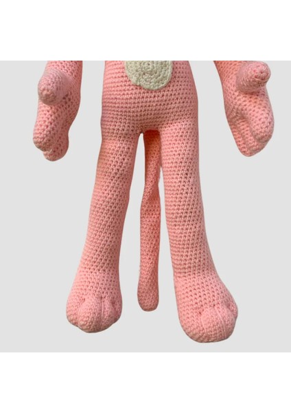 Uretti - Tuğba 9352 Uretti El Yapımı Amigurumi Pembe Panter 55  cm - Pembe