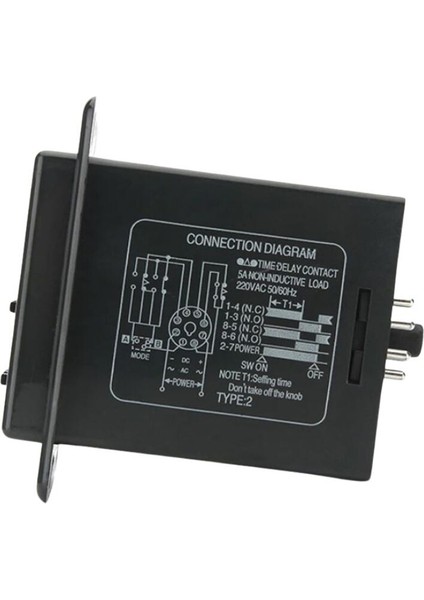 Asy-3d Dc 24V Gecikmeli Dpdt Dijital Zaman Rölesi - 99.9m