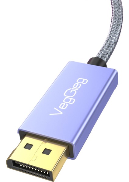 8K/60Hz 4K/144Hz/120Hz Type-C 3.1 To Displayport 1.4 Çift Yönlü Kablo 2 Metre