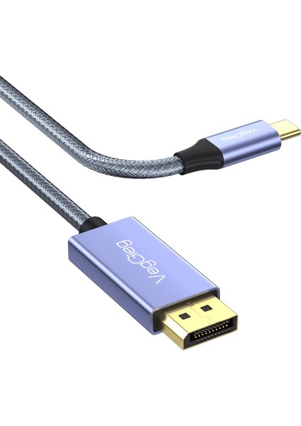 8K/60Hz 4K/144Hz/120Hz Type-C 3.1 To Displayport 1.4 Çift Yönlü Kablo 2 Metre