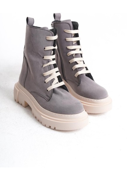 Kadın Deri Bağcıklı Kalın Topuklu Fermuarlı Düz Postal Bot fırsatları