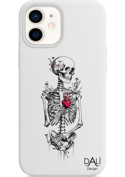 iPhone 11 Lansman Kılıf Red Heart Skull