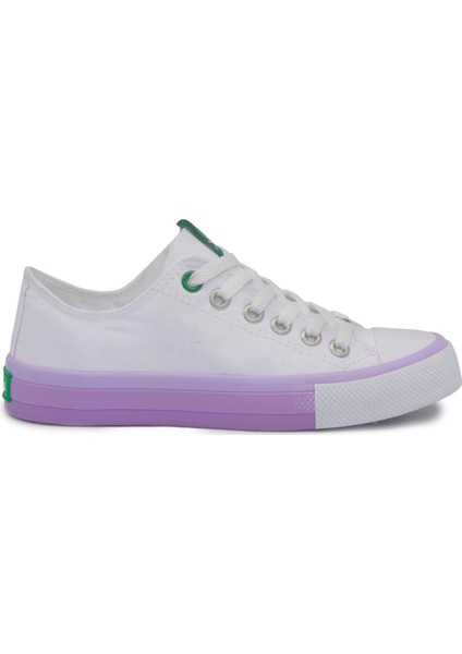 Benetton 30176 Beyaz Lila Kadın Spor Ayakkabı fiyatları
