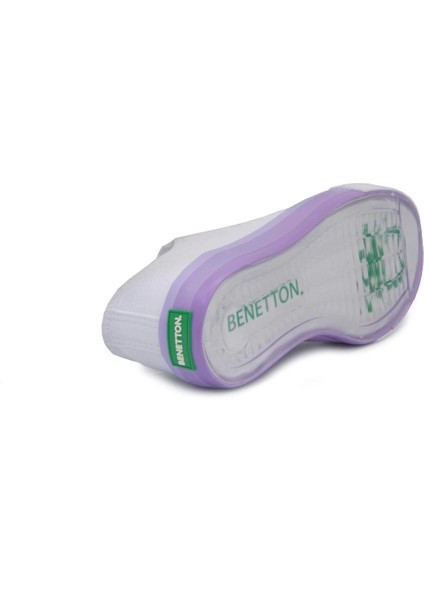 Benetton 30176 Beyaz Lila Kadın Spor Ayakkabı indirimleri