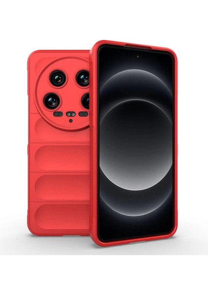 Xiaomi Mi 14 Ultra Uyumlu Kılıf Esnek Tpu Oyuklu Arka Yüzey Tasarımlı Etnik Silikon Kapak