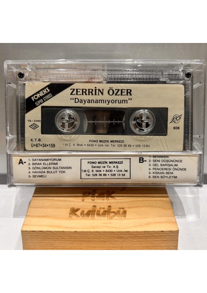 Zerrin Özer – Dayanamıyorum Kaset