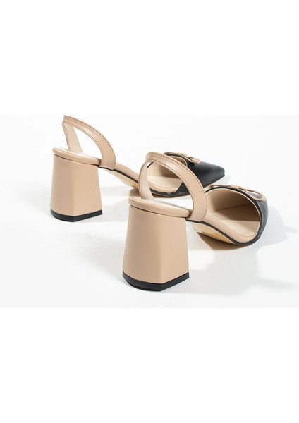 Werner Kadın Çift Renk Fiyonk Detay Topuklu Ayakkabı modelleri