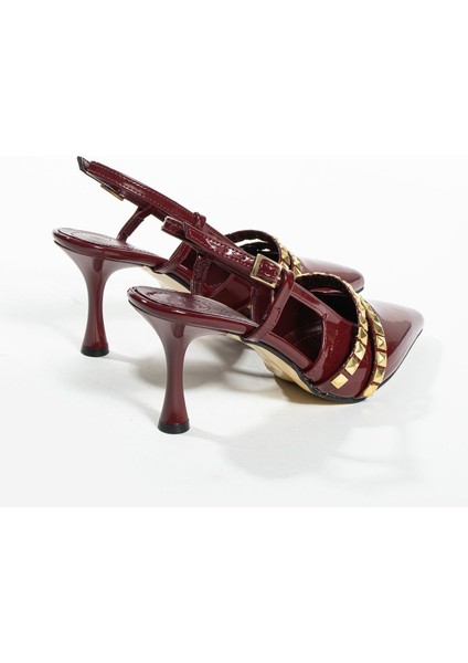 Davin Zımbalı Detay Bilek Bağlı Arkası Açık Kadın Klasik Topuklu Ayakkabı modelleri