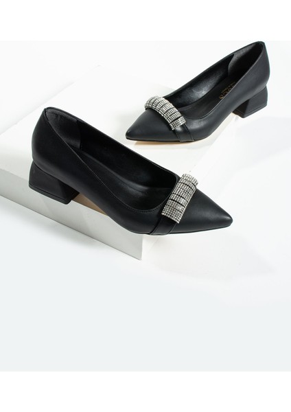 Maya Siyah Taş Detay Kadın Topuklu Ayakkabı fiyatları