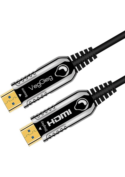 Veggieg 4K 60Hz 18GBPS Hdr Arc Hdcp Fiber Optik HDMI 2.0 Kablo 30 Metre