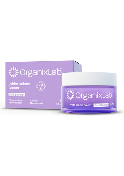 Organixlab White Deluxe Leke Karşıtı Krem I Beyazlatıcı Krem I Arbutin Krem 50 ml