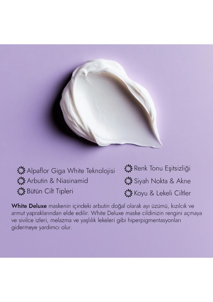 Organixlab White Deluxe Leke Karşıtı Krem I Beyazlatıcı Krem I Arbutin Krem 50 ml