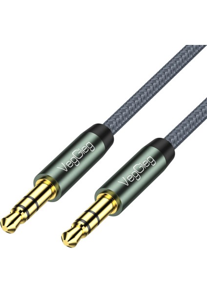 3.5mm Jack Trs Hi-Fi Örgülü Aux Ses Kablosu 1 Metre