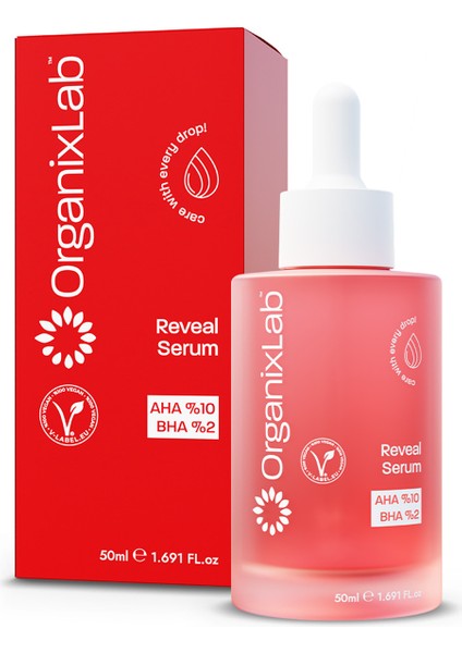 Organixlab Reveal Akne Karşıtı Serum I Aha & Bha Canlandırıcı I Peeling Etkili Gözenek Sıkılaştırıcı 50 ml