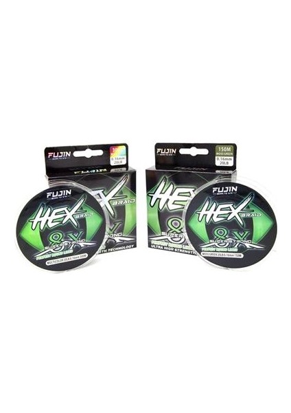 Hex Braid 8x 300MT Multicolor Pe Ip Misina