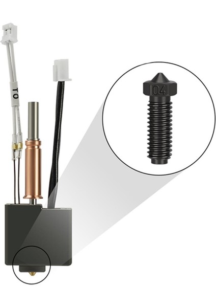 Anycubic Kobra 3 Hotend Seti(Sertleştirilmiş Çelik Nozzle)